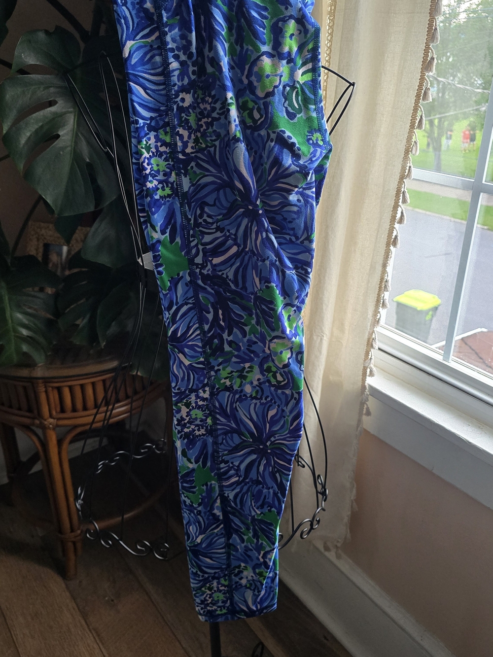 Lilly Pulitzer Blue & Green Floral Leggings